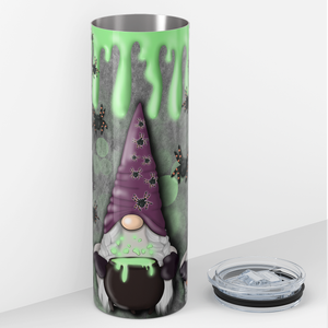 Glowing Slime Dripping Halloween Gnomes 20oz Skinny Tumbler