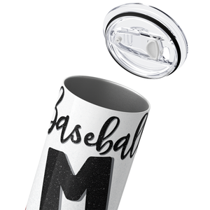 Baseball Mom White 20oz Skinny Tumbler