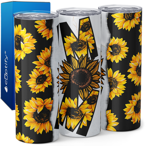 Mom Sunflowers 20oz Skinny Tumbler