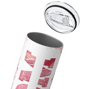 Mom on Pink Roses 20oz Skinny Tumbler