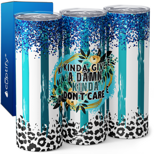 Kinda Give a Damn Kinda Don't Care Funny 20oz Skinny Tumbler