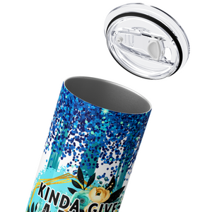 Kinda Give a Damn Kinda Don't Care Funny 20oz Skinny Tumbler