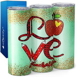 Love Teacher Life 20oz Skinny Tumbler