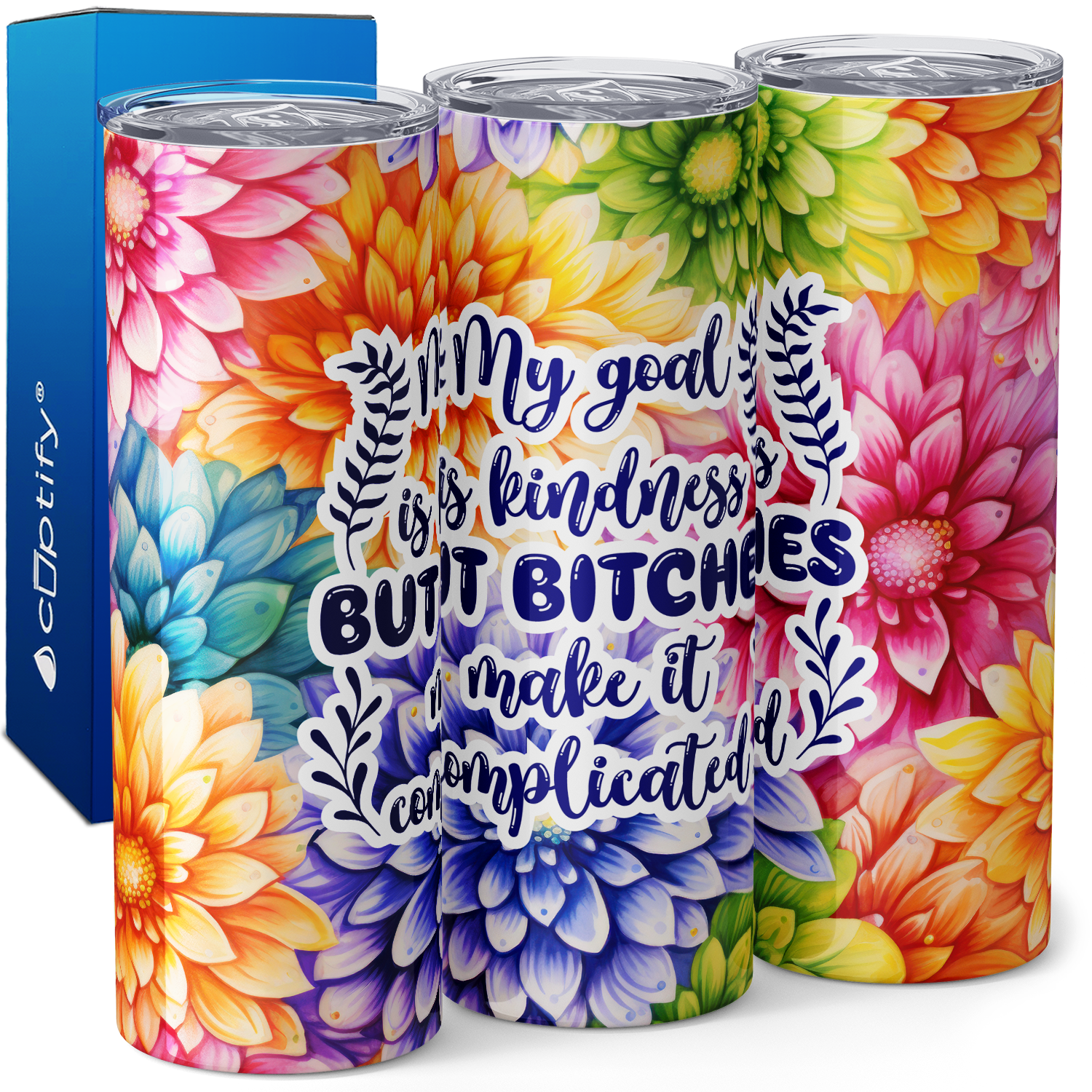 My Goal is Kindness 20oz Skinny Tumbler