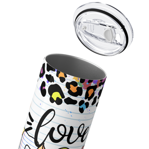 Love Teach Inspire 20oz Skinny Tumbler