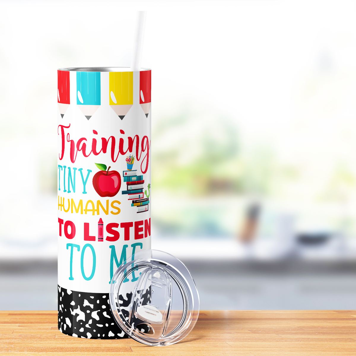 Training Tiny Humans to Listen to Me 20oz Skinny Tumbler