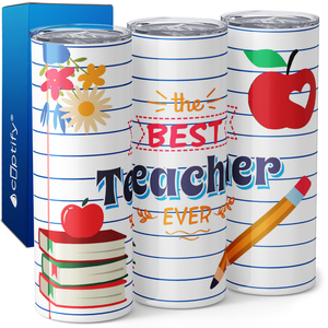 The Best Teacher Ever 20oz Skinny Tumbler