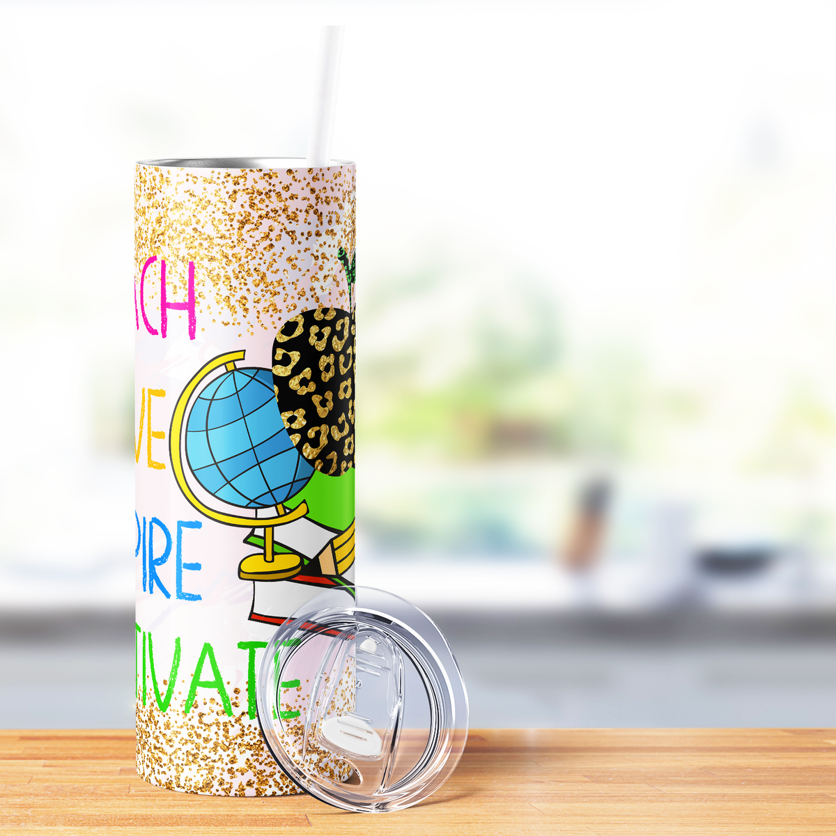 Teach Love Inspire Motivate 20oz Skinny Tumbler