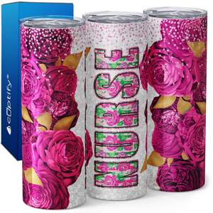 Nurse Pink Roses 20oz Skinny Tumbler