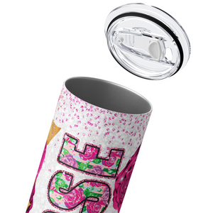 Nurse Pink Roses 20oz Skinny Tumbler