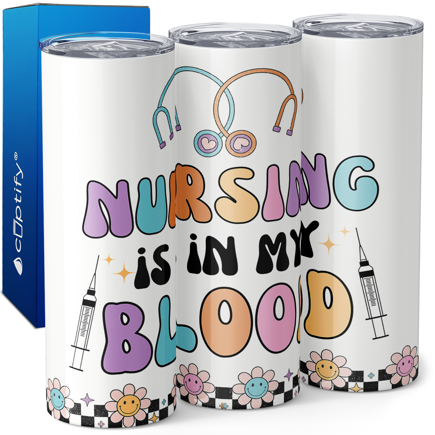 Nursing is in My Blood 20oz Skinny Tumbler