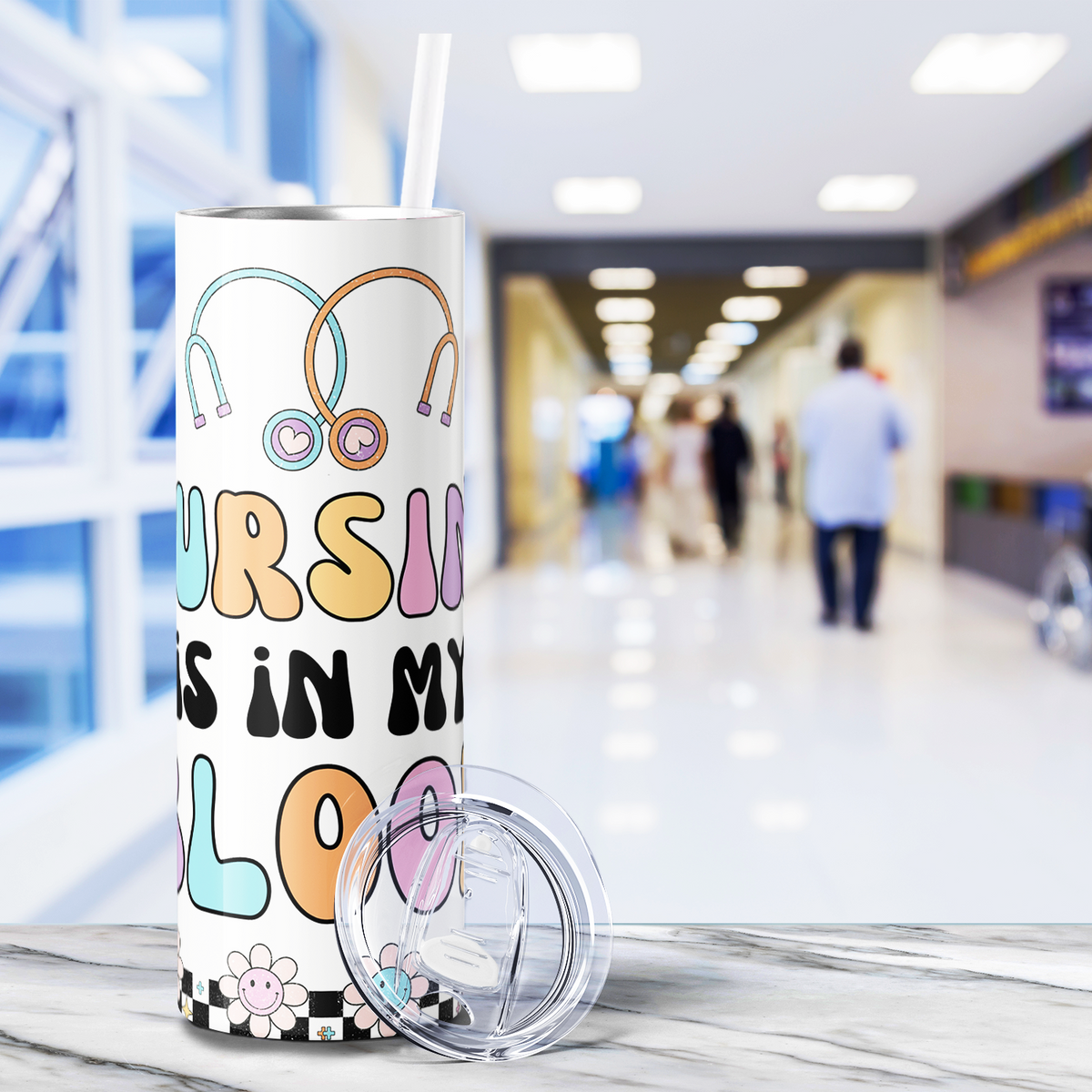 Nursing is in My Blood 20oz Skinny Tumbler