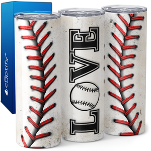 Baseball Love Ball 20oz Skinny Tumbler