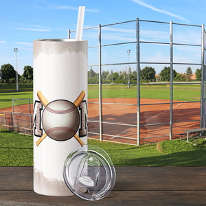 Mom Baseball Bat 20oz Skinny Tumbler