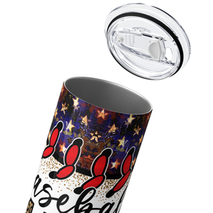 Baseball Mama Stars and Stripes 20oz Skinny Tumbler