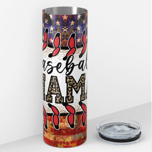 Baseball Mama Stars and Stripes 20oz Skinny Tumbler