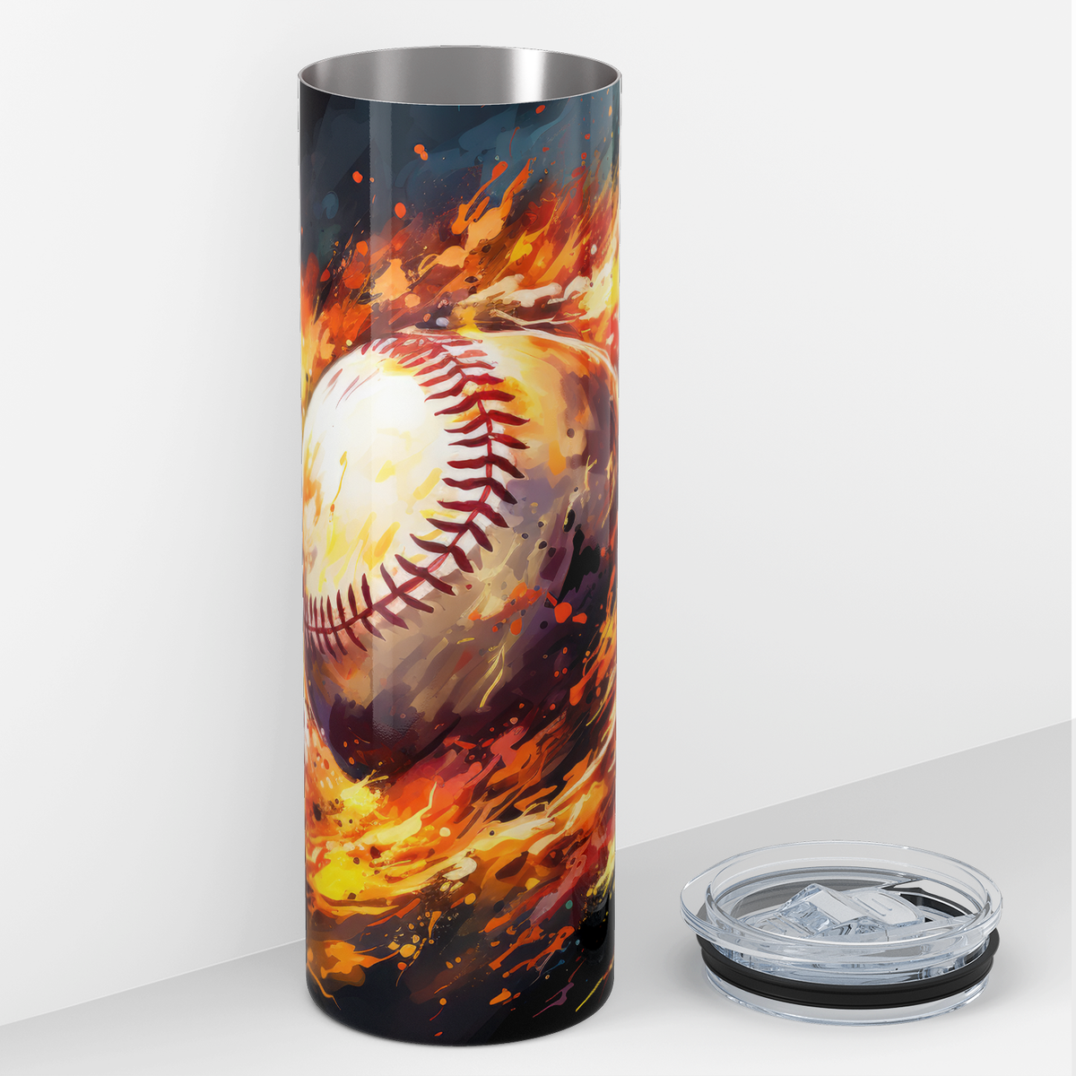 Flaming 20oz Skinny - Baseball