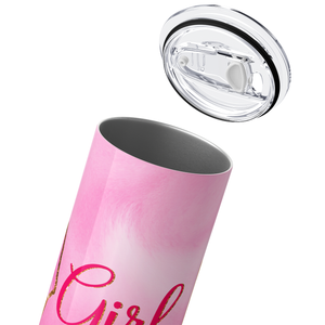 Girl Boss on Pink Marble 20oz Skinny Tumbler