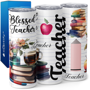 Blessed Teacher 20oz Skinny Tumbler