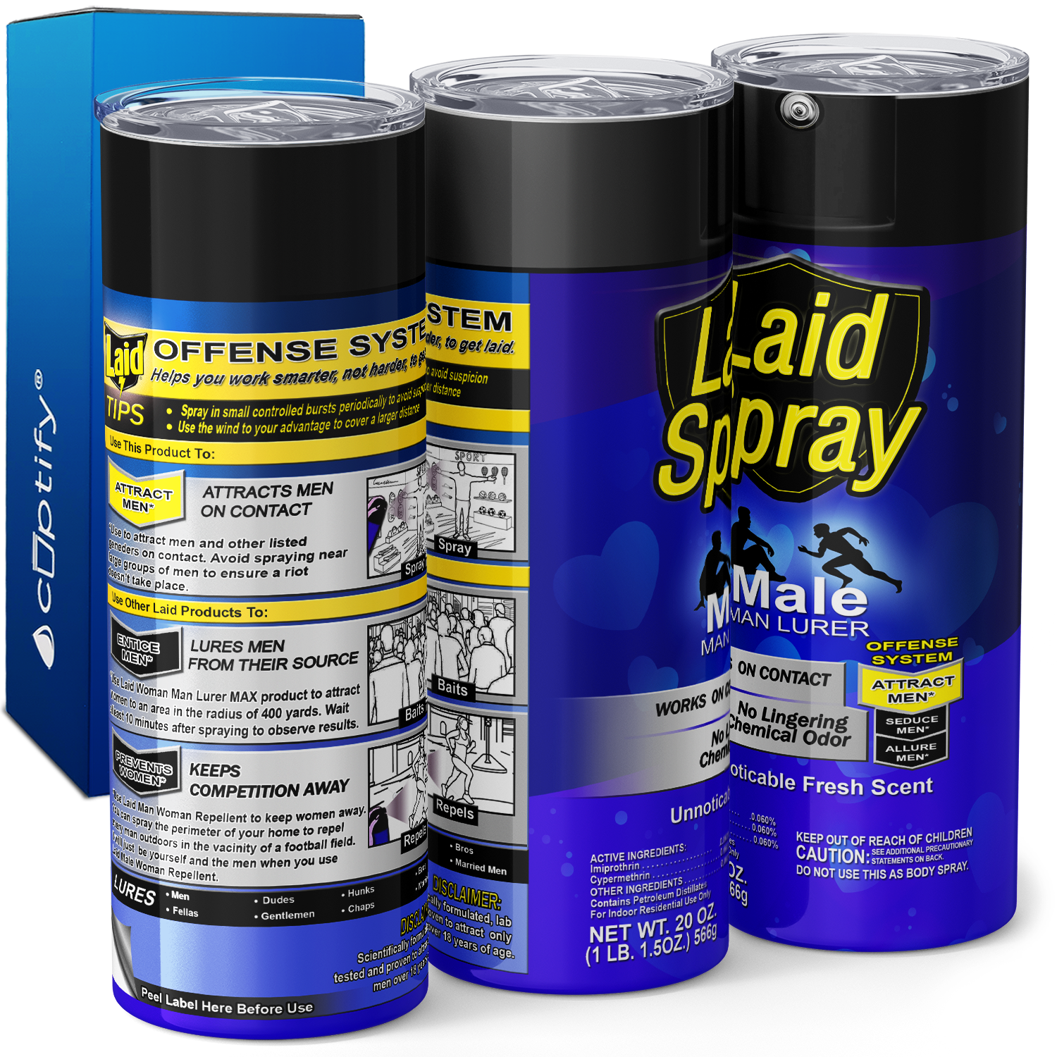 Laid Spray Male Man Lurer 20oz Skinny Tumbler