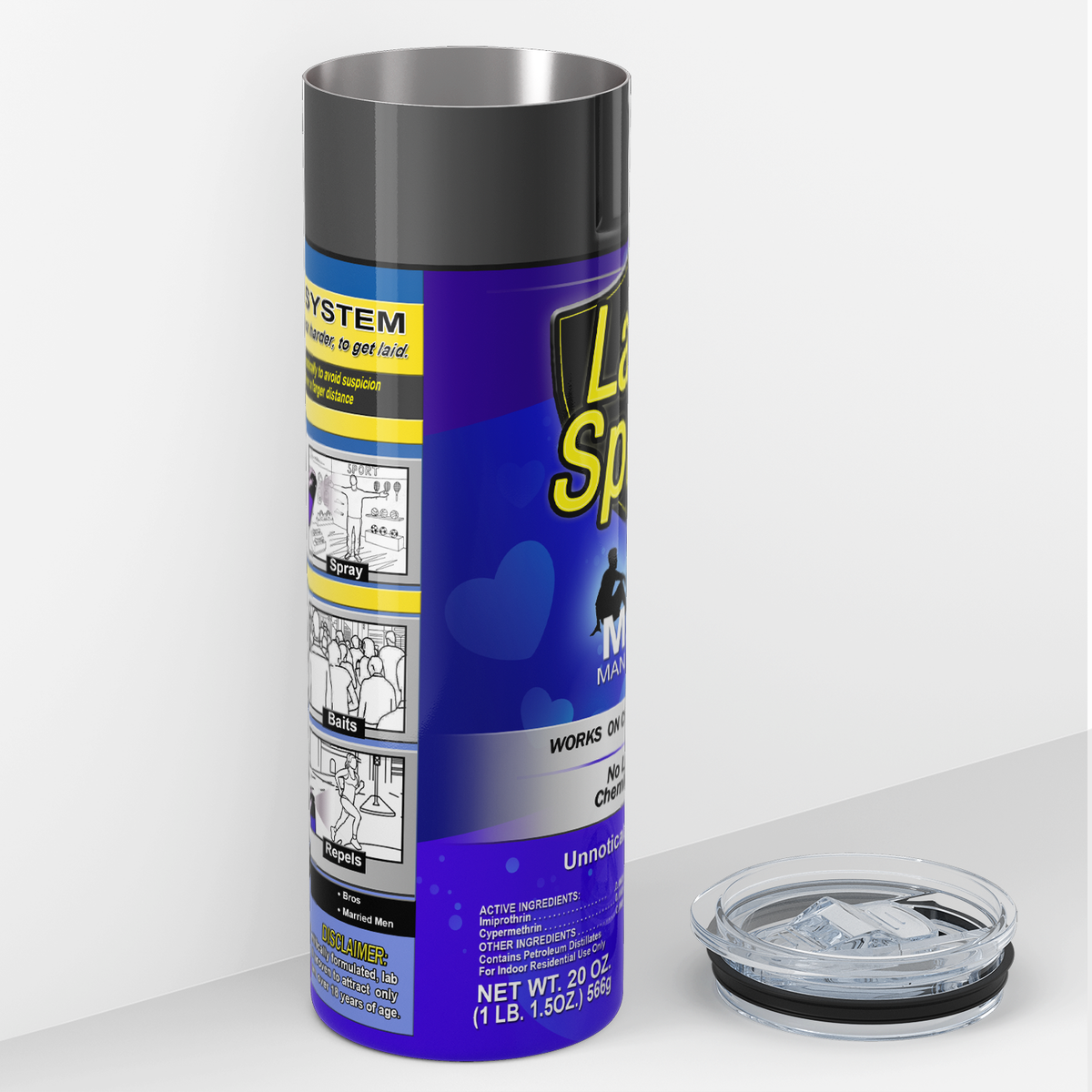 Laid Spray Male Man Lurer 20oz Skinny Tumbler