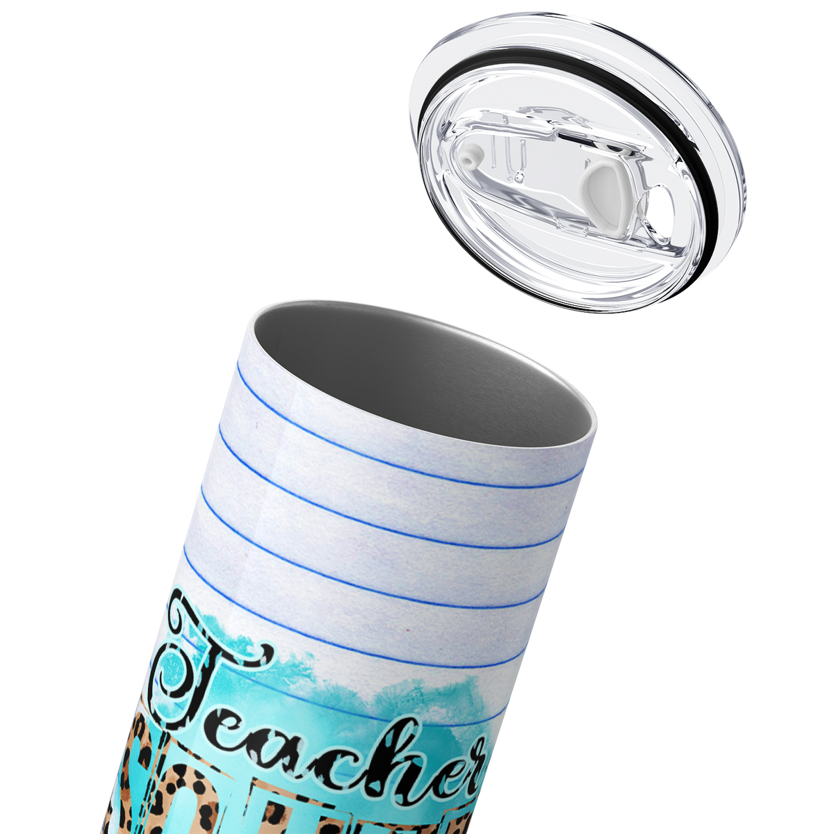 Teacher Squad on Ruled Paper 20oz Skinny Tumbler