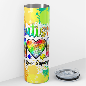 Autism Heart Mom 20oz Skinny Tumbler