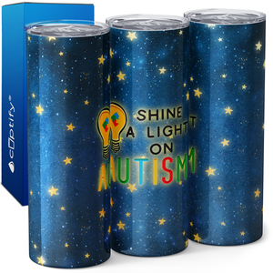 Shine A Light on Autism 20oz Skinny Tumbler