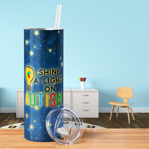 Shine A Light on Autism 20oz Skinny Tumbler