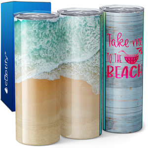 Take me to the Beach 20oz Skinny Tumbler