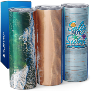 Salty but Sweet Beach Life 20oz Skinny Tumbler