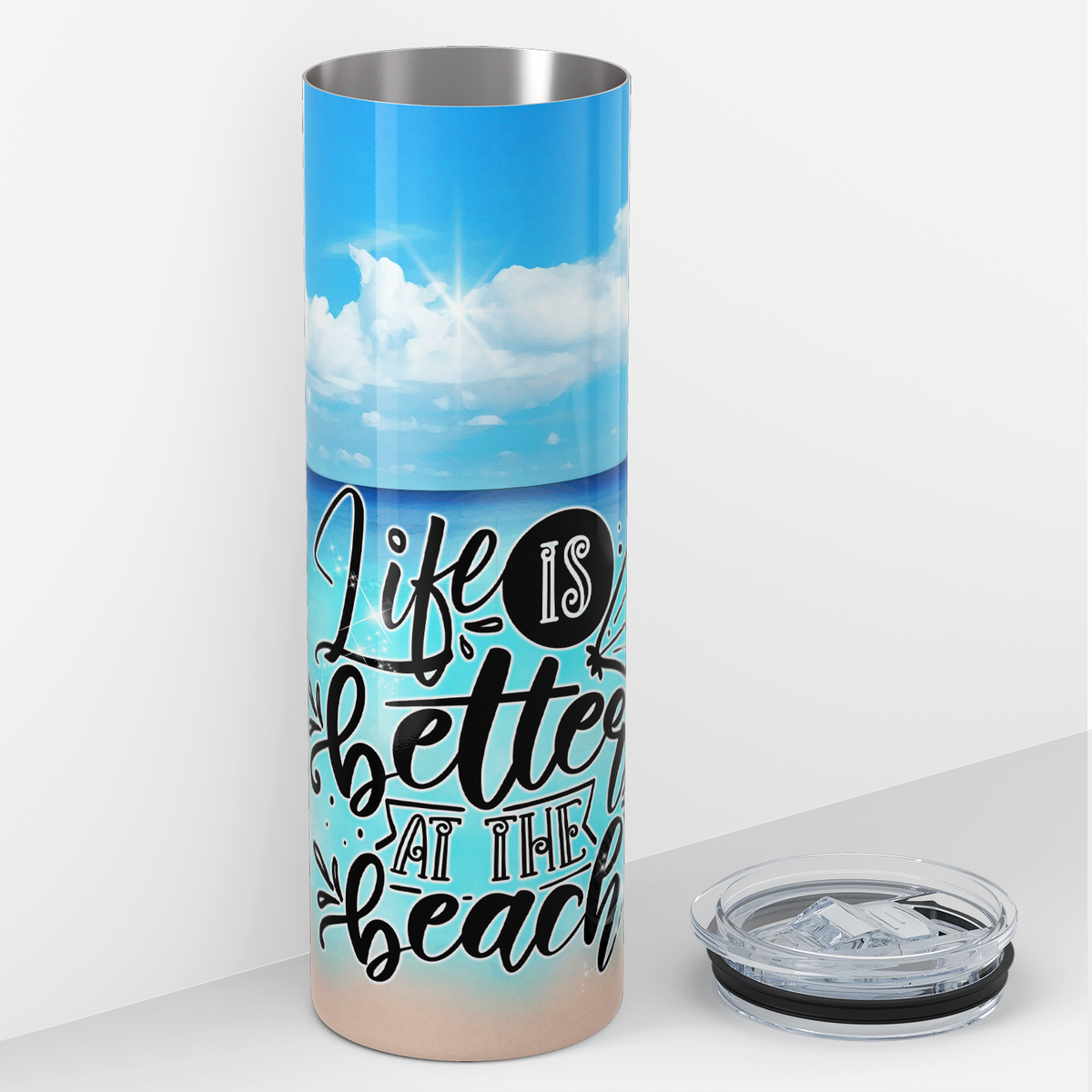 Life is Better at the Beach 20oz Skinny Tumbler