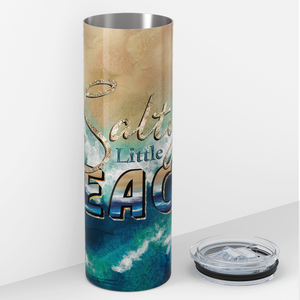 Salty Little Beach 20oz Skinny Tumbler