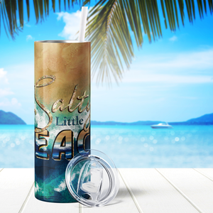 Salty Little Beach 20oz Skinny Tumbler