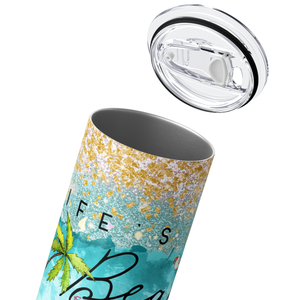 Life's a Beach Gnome Surfing 20oz Skinny Tumbler