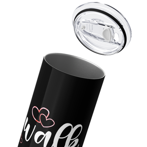 Walk by Faith Pink Marble 20oz Skinny Tumbler