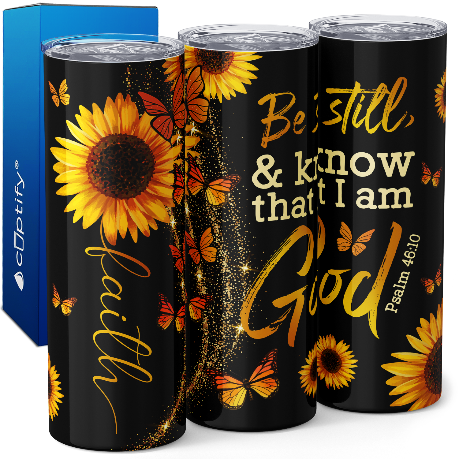Be Still and Know that I am Gold 20oz Skinny Tumbler