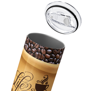 Life Begins After Coffee 20oz Skinny Tumbler