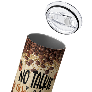 No Talkie Before Coffee Gnomes 20oz Skinny Tumbler