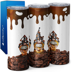 Coffee Gnomes with Beans 20oz Skinny Tumbler