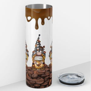 Coffee Gnomes with Beans 20oz Skinny Tumbler