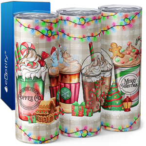 Christmas Coffee 20oz Skinny Tumbler