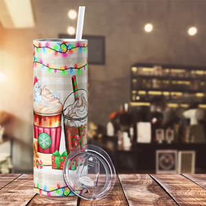 Christmas Coffee 20oz Skinny Tumbler