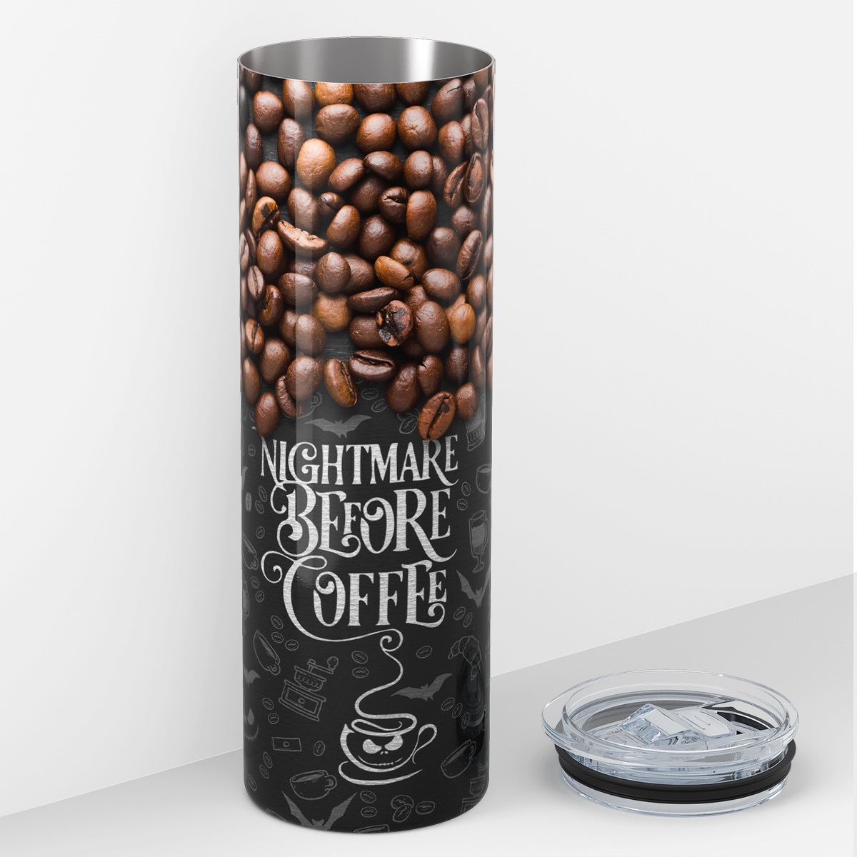 Nightmare Before Coffee 20oz Skinny Tumbler