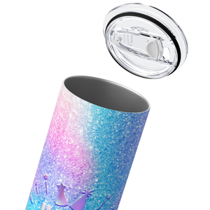 Happy Birthday to You on Colorful Glitter 20oz Skinny Tumbler