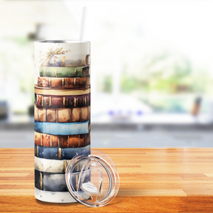 Stack of Books 20oz Skinny Tumbler