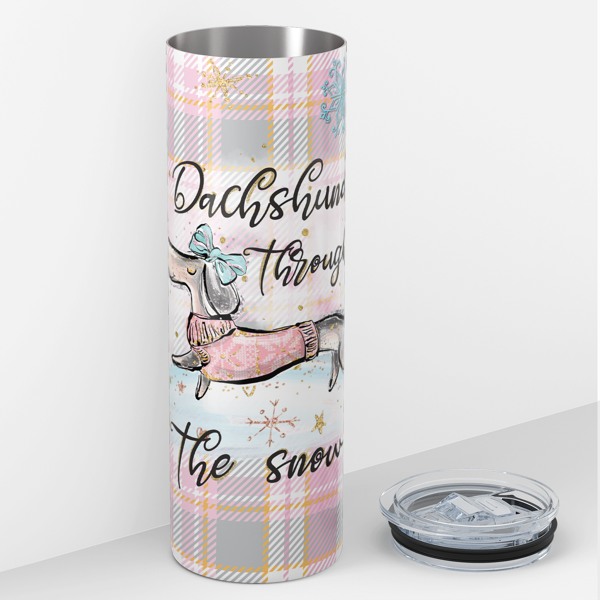 Dachshund Through the Snow 20oz Skinny Tumbler