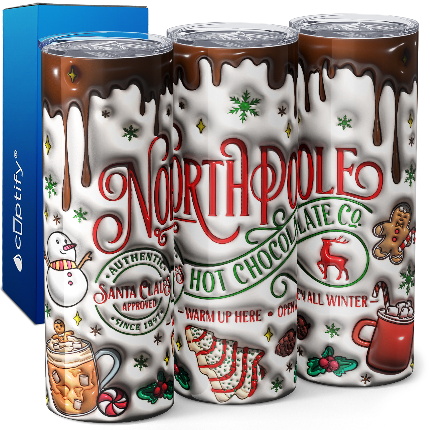 North Pole Hot Chocolate Co 20oz Skinny Tumbler
