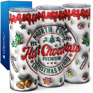 North Pole Hot Chocolate Christmas Blend 20oz Skinny Tumbler