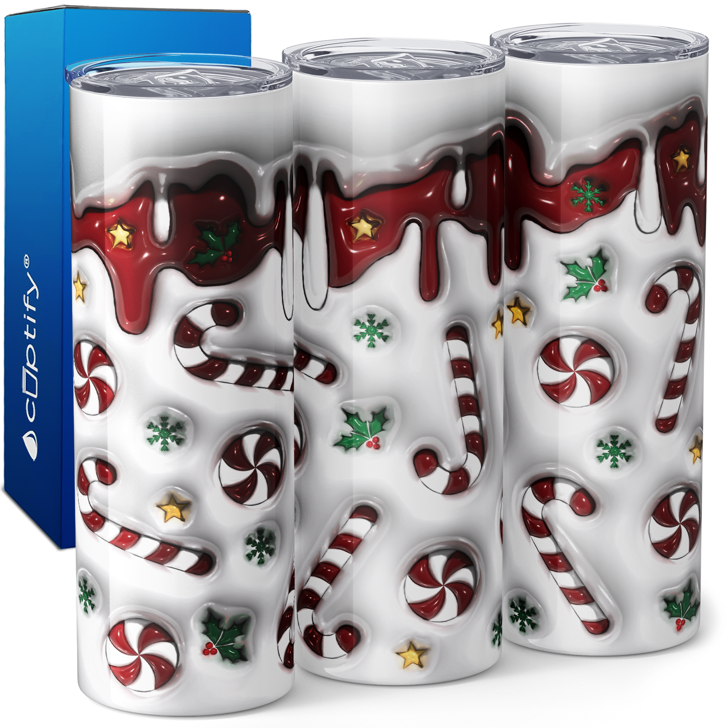 Chocolate Candy Canes 20oz Skinny Tumbler
